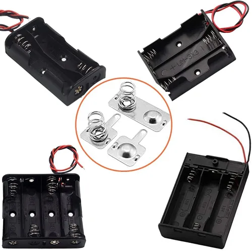 Cutelec 10 pares de resortes de batería AA de la batería negativa a positiva del resorte de la conversión del contacto niquelado 39.4x39.4 ft m y