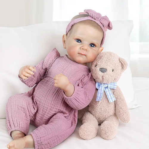 Miniatura 9 de Muñecas de bebé de la vida real - Muñecas de bebé Reborn de 19 pulgadas para niñas de 3 años en más, muñeca de bebé realista de vinilo con cuerpo