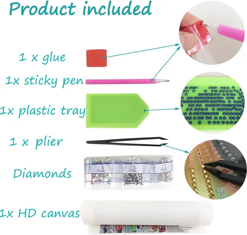 Miniatura 6 de FIVEDRX Kits de pintura de diamantes de imitación de Virgen María Religión 5D con forma especial para adultos, taladro parcial, pinturas