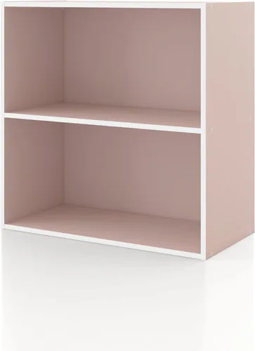 Miniatura 37 de Homes: Inside + Out Apexa - Estantería organizadora de almacenamiento de 2 cubos, estantería apilable de madera para cubos para organización
