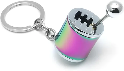 Miniatura 9 de Osilly Llavero de caja de cambios, llavero de palanca de cambios manual de seis velocidades, accesorios creativos para aliviar el estrés, llavero
