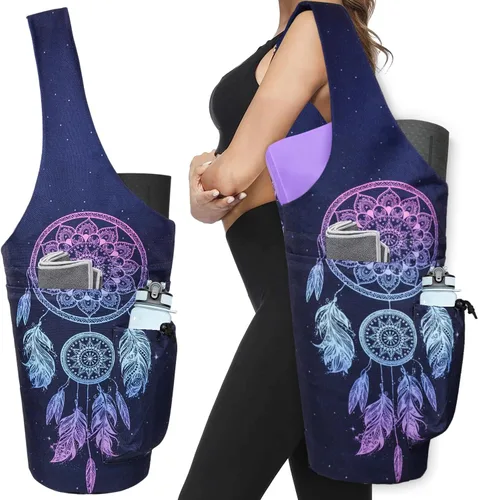 Miniatura 27 de Bolsa para Esterilla de Yoga - Bolsa Transportadora Tipo Tote Larga de Gran Apertura para Esterilla de Yoga con Bolsillo Impermeable con Cremallera