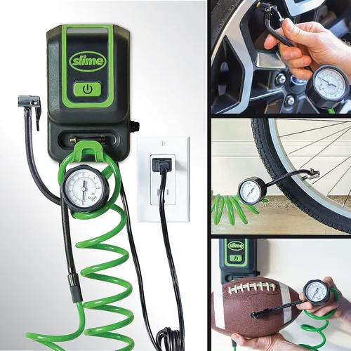 Miniatura 7 de Estación de Inflado de Garaje Slime 40070, Inflador de 120V de Montaje en Pared, Para coches, bicicletas, inflables, pelotas deportivas