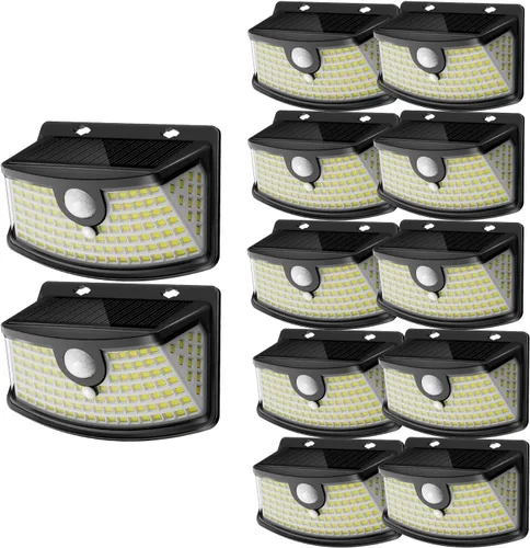 Miniatura 21 de Aootek Luces solares con sensor de movimiento, 120 luces LED con reflector de luces, gran angular de 270°, impermeable IP65, luces de paso