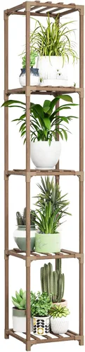 Miniatura 11 de Bamworld Soporte para plantas para interiores y exteriores, estante grande de metal de 11 niveles para plantas, soportes de flores de varios Negro