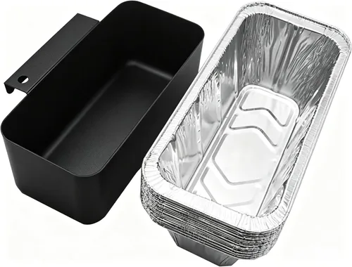 Trampa de grasa para plancha Blackstone de 36 pulgadas, repuesto de recogedor de grasa de drenaje lateral con bandeja de aceite y taza de grasa