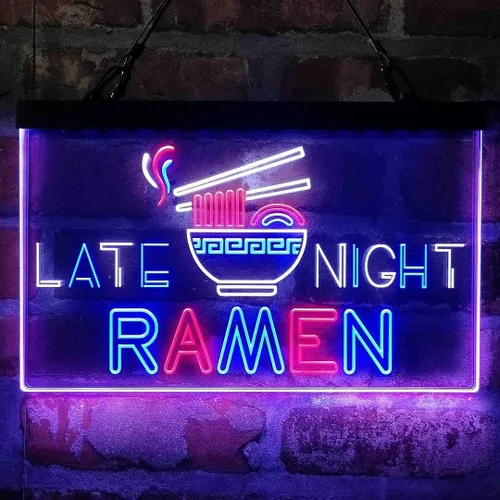 Miniatura 14 de ADVPRO Late Night Ramen Shop Tri-color Led Neon Sign Green & Red & Yellow 13 x 8.7 Inches st9s32-i3305-gry