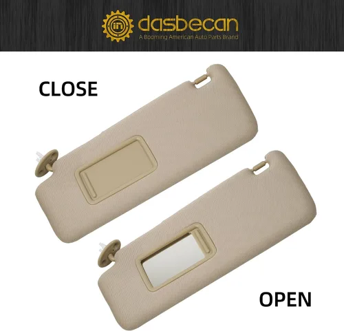 Miniatura 6 de Dasbecan - Visera solar delantera para el lado izquierdo del conductor con luz de cortesía compatible con Toyota 4Runner 2010-2023, reemplaza # Beige