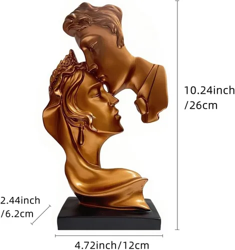 Miniatura 2 de Escultura de beso para parejas, arte abstracto, escultura de pareja, decoración de estatua de resina, estatua romántica utilizada para decoración