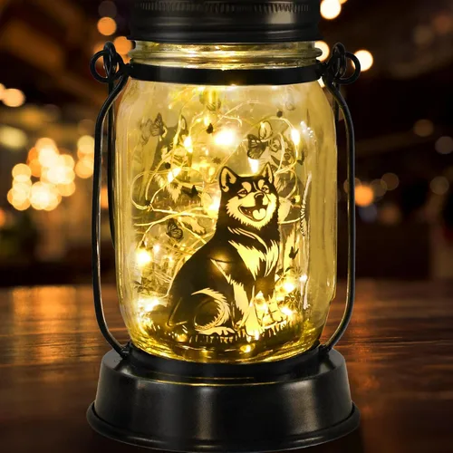 Miniatura 20 de Farol solar de Chihuahua, regalo para mujeres, hombres, mamá, cumpleaños, amantes de perro Chihuahua, luz conmemorativa pérdida de mascotas