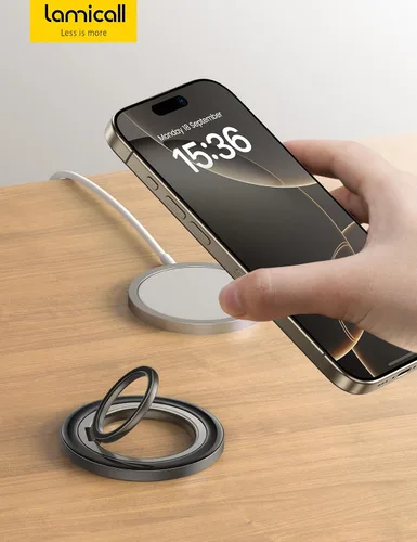 Miniatura 7 de Lamicall Soporte Magnético de Anillo para Teléfono con MagSafe - [Ultra Imán de 4.4lbs] Soporte para Dedo, Día del Padre para Papá, Soporte