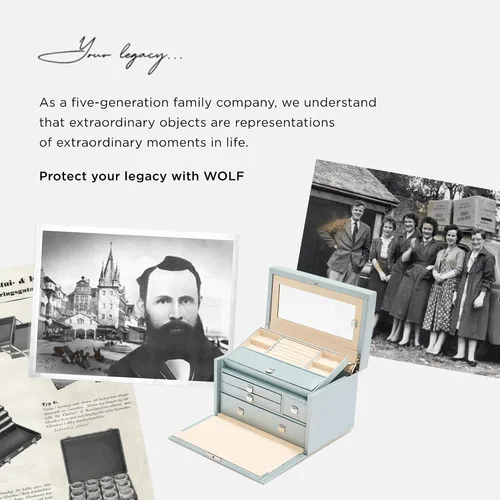 Miniatura 6 de WOLF Heritage - Caja para gemelos, piel sintética, forro ultra gamuza, cierre magnético