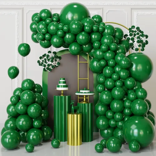 Miniatura 22 de Kit de arco de globos negros y plateados, 130 guirnaldas de globos negros metálicos, globos de látex plateados metálicos de diferentes tamaños