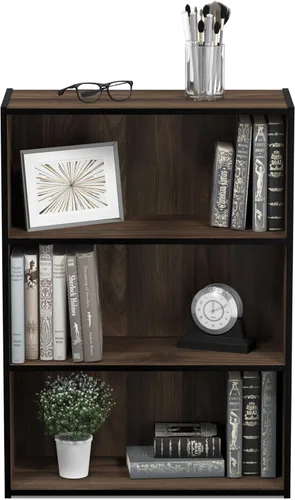 Miniatura 5 de Furinno Pasir - Estantería abierta de 3 niveles, color nogal (Columbia Walnut)