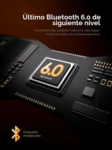 Miniatura 4 de Auriculares híbridos con cancelación activa de ruido Bluetooth 6.0, 5 ENC AI Clear Call Mic Auriculares inalámbricos, auriculares magnéticos