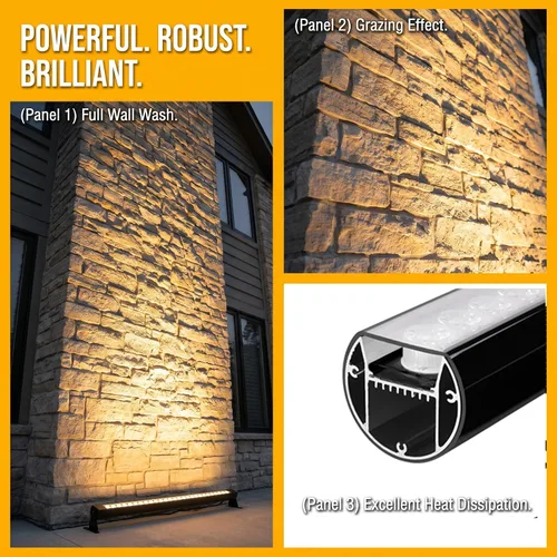 Miniatura 6 de 2 barras de luz de pared de 40 pulgadas, iluminación exterior impermeable de 72 W, luces LED blancas naturales de 4000 K, barra de luz de pared