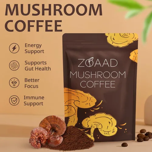 Miniatura 4 de Café de hongos, 6 hongos orgánicos con melena de león y café Cordyceps para energía sostenida, enfoque mental, digestión y apoyo inmunológico, café