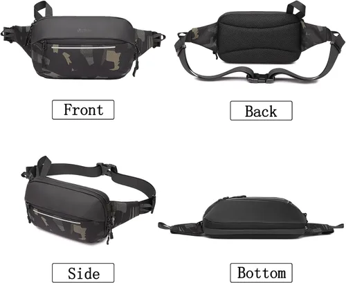 Miniatura 3 de Riñonera cruzada para mujeres y hombres con múltiples bolsillos, para viajes, caminar, correr, senderismo, ciclismo, entrenamiento, billeteras