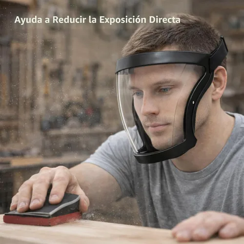 Miniatura 3 de Máscara de protección facial antivaho de alta definición para adultos (color negro mejorado).