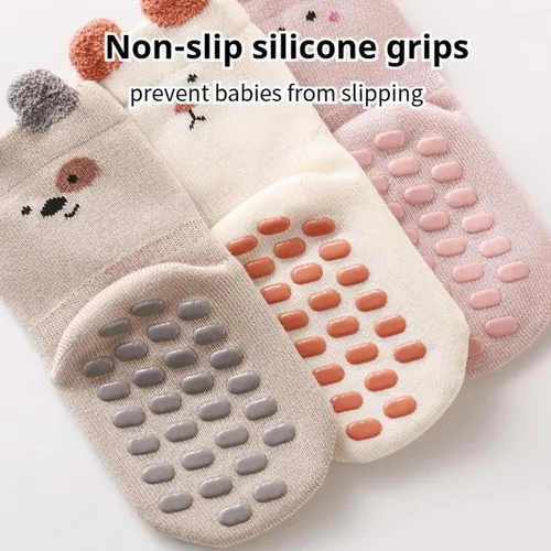 Miniatura 3 de Calcetines antideslizantes para recién nacidos, calcetines antideslizantes para bebés, niñas y niños, 10 pares