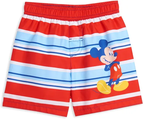 Miniatura 4 de Disney Conjunto de traje de baño y camiseta de Mickey Mouse para niños pequeños, Azul-Blanco