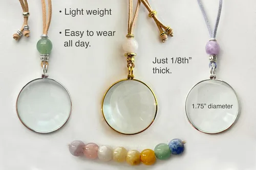 Miniatura 7 de by Wendra Collar con aumento, elementos naturales para aumentar la visión y la energía. ¡Deja tus lentes de lectura en casa! La Loupe
