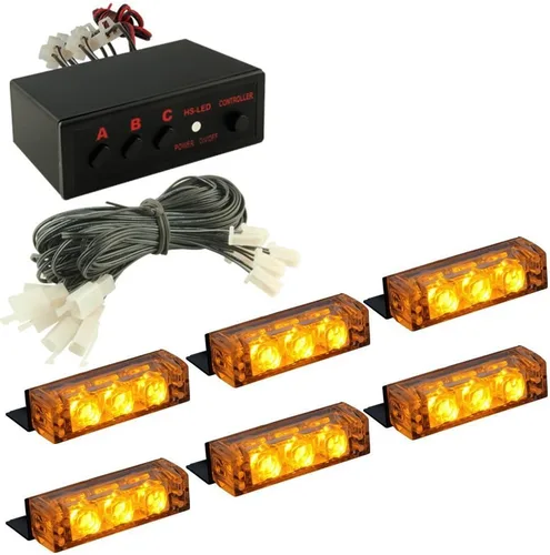 DIYAH Luces estroboscópicas de advertencia de peligro de emergencia LED de alta intensidad LED de alta intensidad para parabrisas de tablero