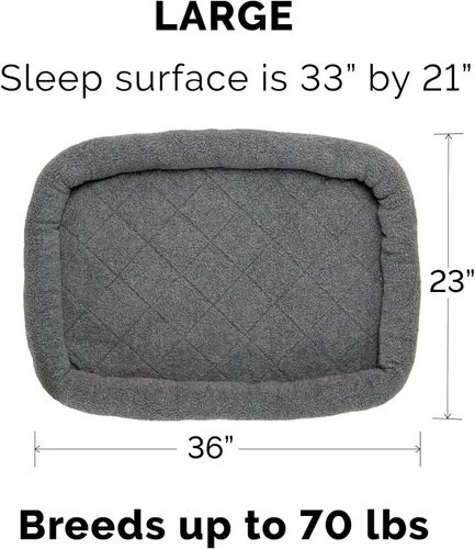 Miniatura 2 de Furhaven Cama para Perros para Perros Grandes/Medianos, 100% Lavable, Dimensionada para Adaptarse a Jaulas - Almohadilla de Jaula con Borde de Forro