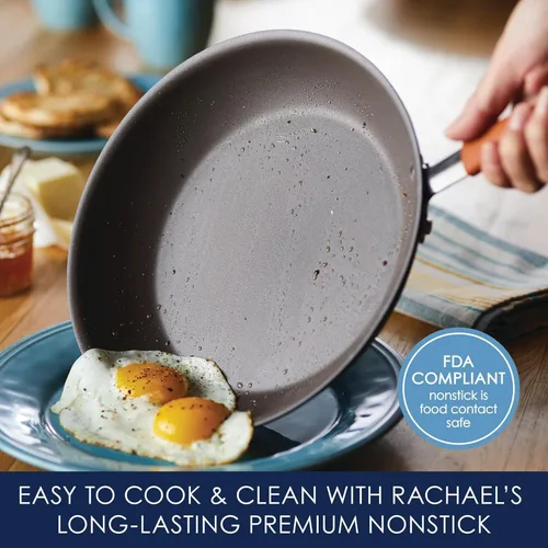 Miniatura 4 de Rachael Ray Cucina - Juego de ollas y sartenes antiadherentes, 12 piezas, color naranja calabaza Naranja (Pumpkin Orange)