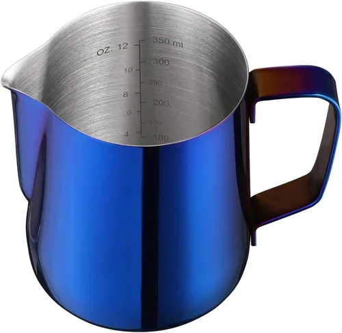 Miniatura 6 de Jarra de espuma de leche de 20 onzas, taza de acero inoxidable, perfecta para café con leche, capuchino, espumador de leche de acero inoxidable