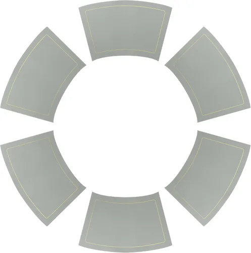 Miniatura 8 de uxcell Juego de 6 manteles individuales redondos de piel sintética con cuña, resistentes al calor, se limpia con un paño, 20 x 12 pulgadas