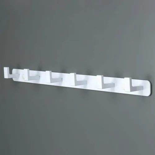 Miniatura 20 de Perchero, 6 Ganchos Triples de Acero Inoxidable Resistente, Ganchos de Pared Montados en la Pared, Barra de Ganchos Rústica para Ropa/Llaves