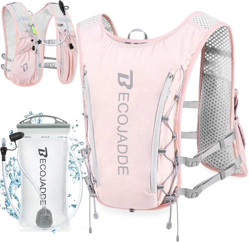 Miniatura 21 de BECOJADDE Chaleco de Hidratación Mochila para Correr para Hombres Mujeres, Mochila de Hidratación Ligera de 5L para Correr, Chaleco de Hidratación