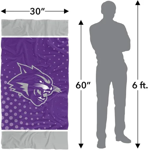 Miniatura 6 de LOGOVISION Manta Abilene Christian University, 30x60 Logo Dots CottonFront/PolyBackBeachTowel