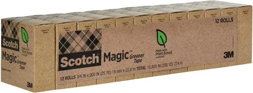 Miniatura 2 de Scotch Cinta Mágica Ecológica, Cinta Invisible para Fijar Papel, Suministros de Oficina y Suministros de Regreso a la Escuela, 0.75 pulg. .x 900