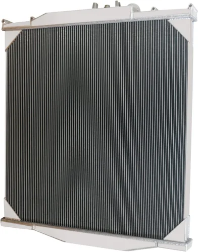 Miniatura 2 de Radiador para 1996-2009 Volvo VN VNL VNM WC WI WX 1003406 1003424 y 2005-2007 Mack CXN 11.9L 6 Diesel, 2 filas de radiador de aluminio