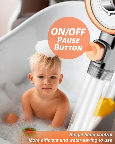 Miniatura 6 de Cabezal de ducha filtrado con spray de mano para el cuidado de la piel y el cabello, cabezales de ducha de alta presión con filtros para agua dura