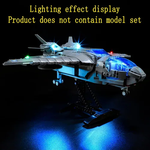 Miniatura 4 de GEAMENT Kit de luces LED compatible con Lego The Avengers Quinjet 76248 (juego de modelos no incluidos)
