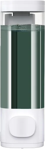 Miniatura 10 de Dispensador de jabón para montar en la pared de 2 cámaras, 10 onzas/10.1 fl oz, dispensador de champú y acondicionador de ducha recargable, sin