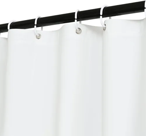 Miniatura 5 de Cortina de ducha pequeña con ganchos y 3 imanes, 31 pulgadas de ancho x 71 pulgadas de alto, cortina de ducha suave y estrecha IPx4 impermeable