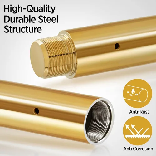 Miniatura 8 de Yaheetech - Tubo de baile profesional giratorio estático, tubo de baile portátil extraíble de 45 mm, kit de tubo de baile para ejercicio, club