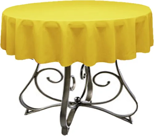 Miniatura 2 de Mantel redondo de poliéster de 58 pulgadas, disponible en más de 40 colores de tendencia. Perfecto para restaurantes y bodas. Elige entre blanco