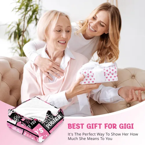 Miniatura 2 de Gigi Regalos para abuela, manta de regalo Best Gigi Ever de 50 x 60 pulgadas Manta suave de recuerdo, regalo pensado para cumpleaños, Navidad, Día