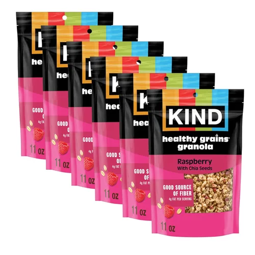 Kind - Clusters de granos Saludables; crema de cacahuate; granola de granos integrales.
