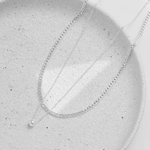 Miniatura 4 de Collares en capas para mujer, chapados en plata, delicada cuerda torcida de serpiente, delicado collar en capas, gargantilla de diferentes
