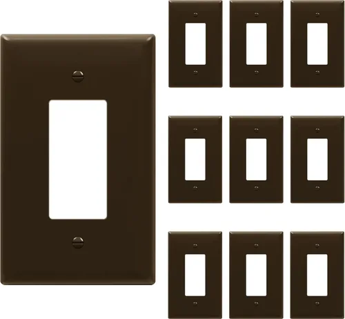 Miniatura 14 de ENERLITES - Placas decorativas de pared para interruptor de luz o toma de corriente, acabado brillante, tamaño intermedio, 2 bandas, 4.88 x 4.92