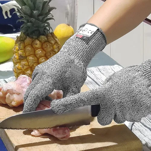 Miniatura 3 de DEYAN Guantes resistentes a cortes para niños, 2 pares de guantes de protección para manos de 8 a 11 años, para uso en cocina, manualidades
