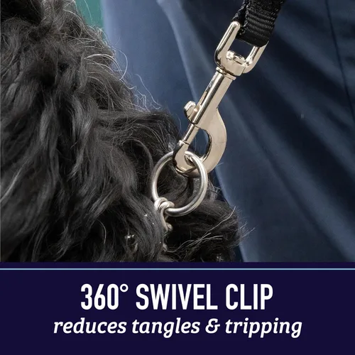 Miniatura 5 de Leash Boss Correa para perro de 10 pies con mango acolchado, correa larga para senderismo, campamento, explorar o caminar (10 pies, negro/rojo/gris)