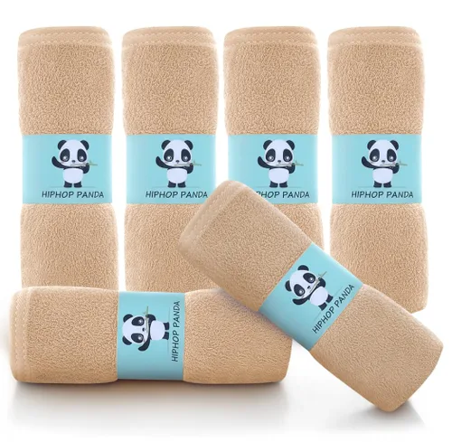 Miniatura 10 de HIPHOP PANDA Toallitas para bebé, rayón hecho de bambú - 2 capas ultra suaves y absorbentes, toalla facial de baño para recién nacidos - toallitas