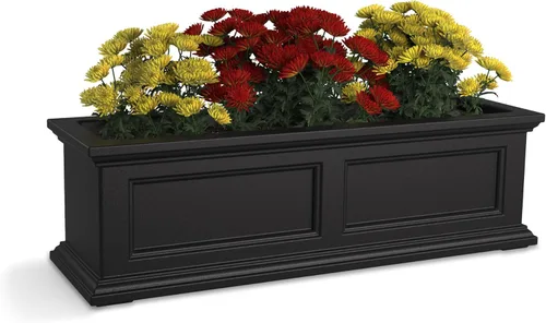 Miniatura 15 de Mayne Fairfield - Maceta con ventana de 2 pies, con riego automático, resistente a la intemperie para flores, diseño duradero para uso en Negro